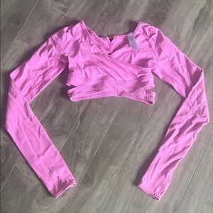 Ivivva by Lululemon Pink Long Sleeve Crop Top